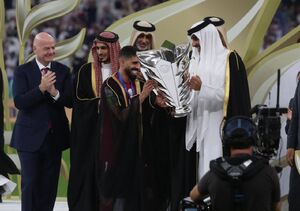 مراسم اهدای جام قهرمانی به قطر