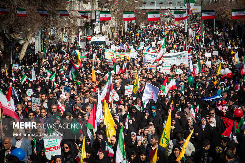 راهپیمایی ۲۲ بهمن در قزوین