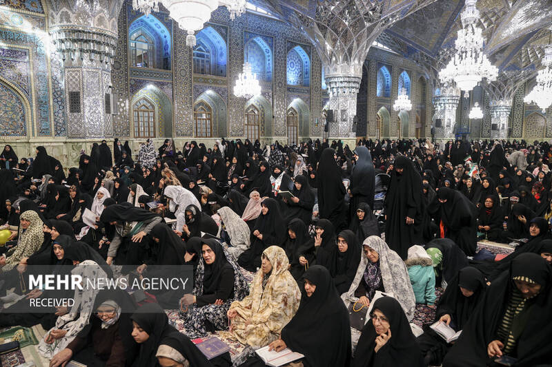 حضور رئیس مجلس در راهپیمایی ۲۲ بهمن در شهر مشهد مقدس