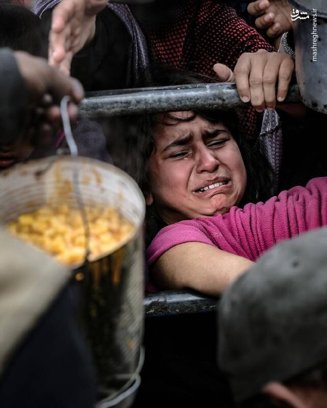 تصاویری تلخ از کودکان گرسنه فلسطینی