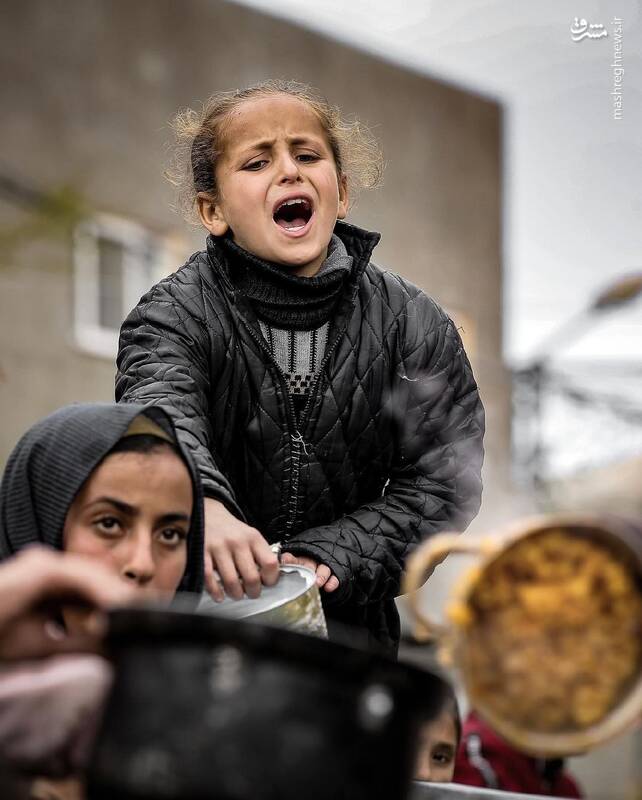 تصاویری تلخ از کودکان گرسنه فلسطینی