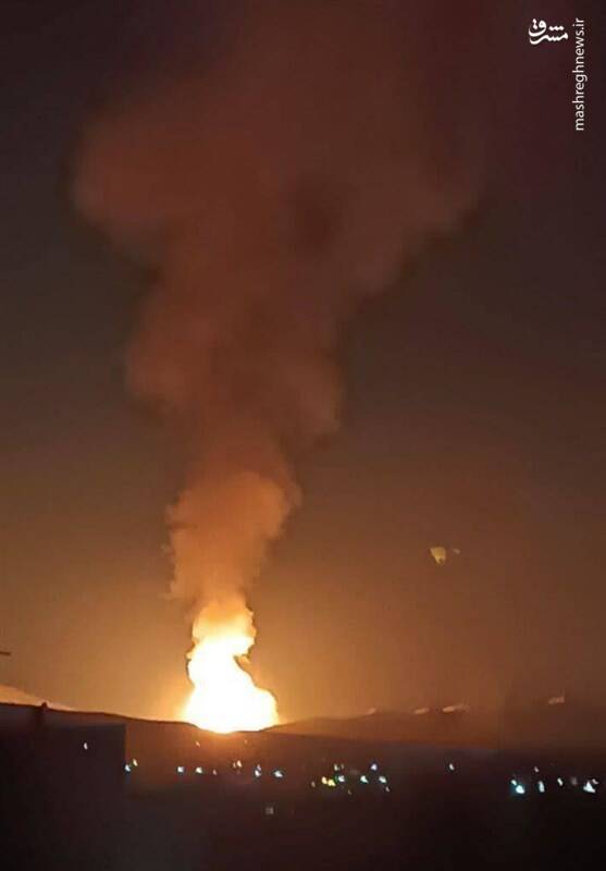 انفجار خط انتقال گاز سراسری کشور در بروجن +عکس