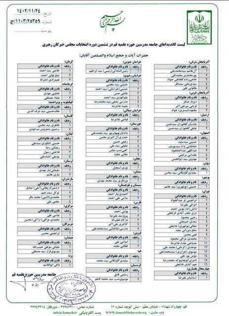 انتشار لیستها و گمانهزنی برای سرلیستها 3