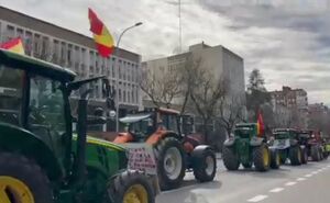 اعتراضات تراکتوری کشاورزان اسپانیایی در مادرید