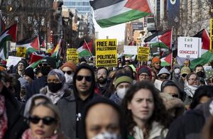 تظاهرات هزاران نفر از مردم لندن برای آتش‌بس در فلسطین