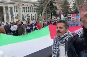 تظاهرات همبستگی با غزه در پایتخت اسپانیا