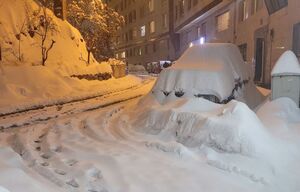 حجم برف باریده شده در دربند تهران