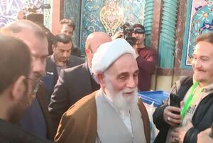 حجت الاسلام ناطق نوری رای خود را به صندوق انداخت