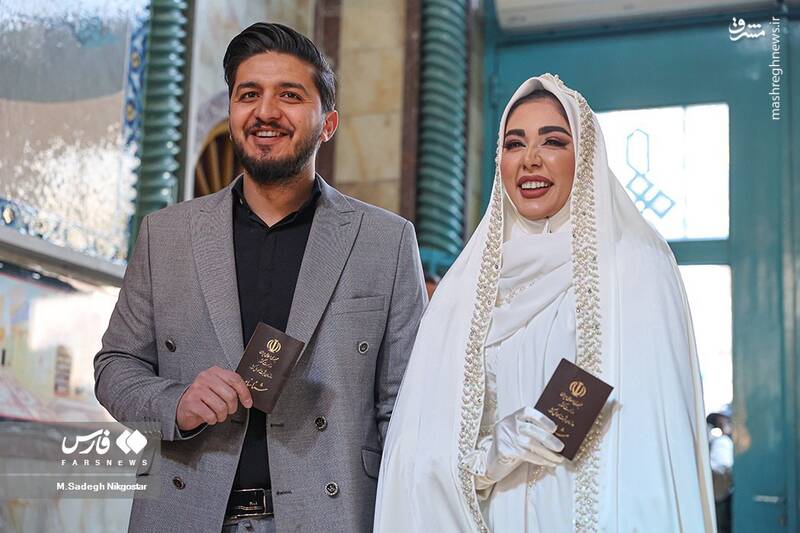 تصاویر جشن عروس و دامادهای ایرانی در پای صندوقهای رای