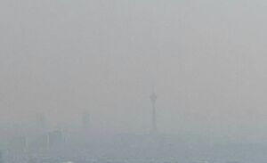 تصویر وحشتناک از آلودگی هوای تهران در ۱۲ اسفند