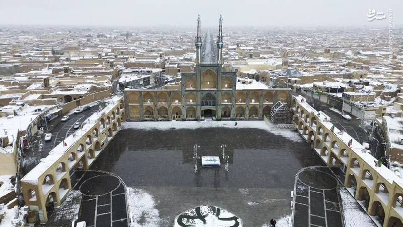 شهر جهانی یزد در برفی زیبا 3