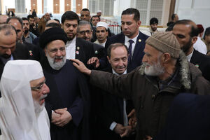 فیلم/ ابراز احساسات پیرمرد الجزایری هنگام برخورد با رئیس جمهور