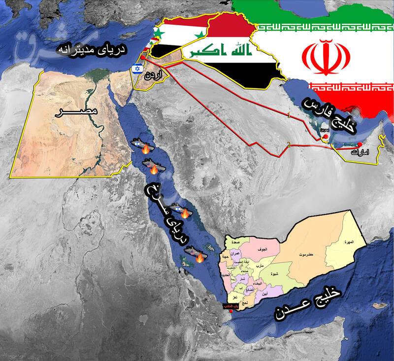 مسیر جایگزین آمریکایی‌ها برای انتقال کالا به سرزمین‌های اشغالی کجاست؟/ امارات و بحرین مقصد بعدی پهپادها و موشک‌های یمنی + نقشه میدانی
