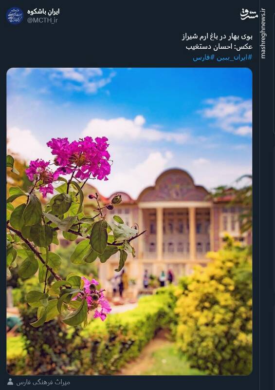 بوی بهار در باغ ارم شیراز