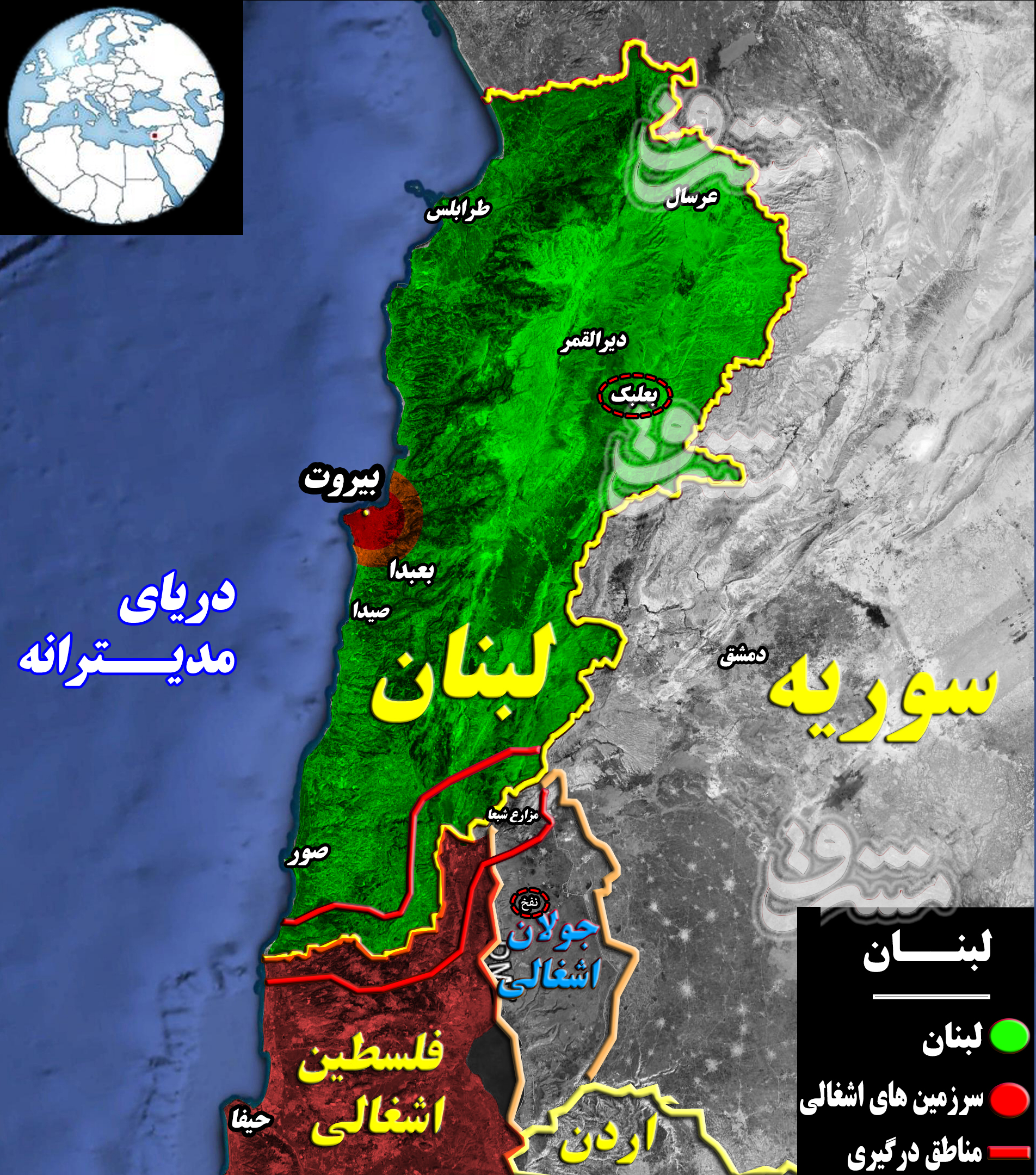 از حمله به بعلبک تا پاسخ در جولان اشغالی/  برقراری موازنه قدرت در جنوب لبنان و شمال سرزمینهای اشغالی با واکنش قاطع حزب الله + نقشه میدانی