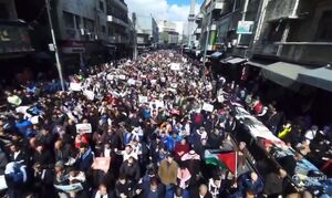 فیلم/ راهپیمایی اردنی‌ها در حمایت از فلسطین