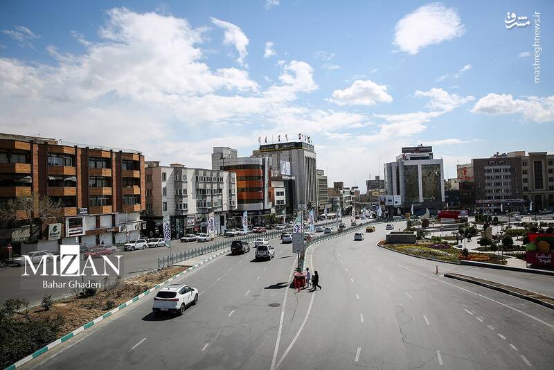 عکس/ خیابانهای خلوت تهران در اولین روز بهار