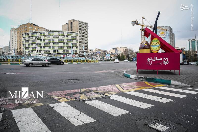 عکس/ خیابانهای خلوت تهران در اولین روز بهار