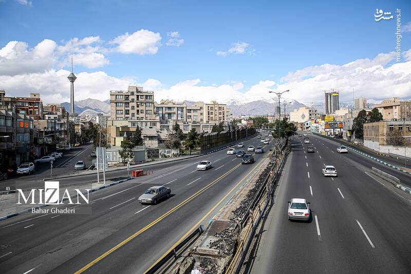 عکس/ خیابانهای خلوت تهران در اولین روز بهار