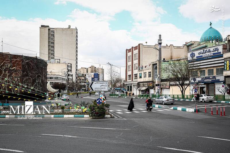 عکس/ خیابانهای خلوت تهران در اولین روز بهار