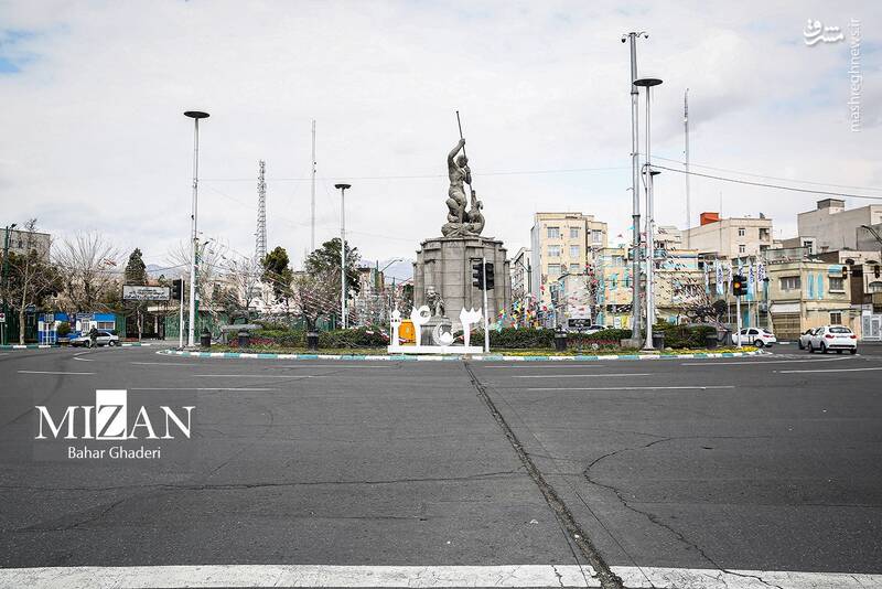 عکس/ خیابانهای خلوت تهران در اولین روز بهار