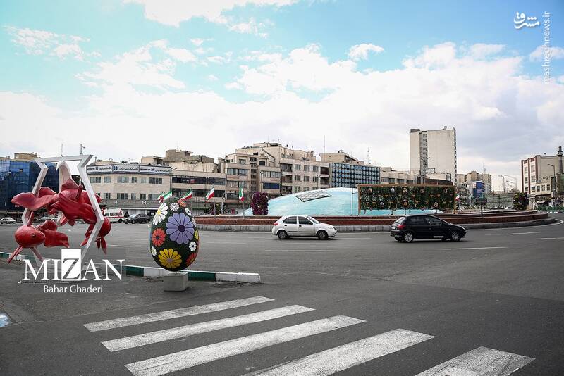 عکس/ خیابانهای خلوت تهران در اولین روز بهار