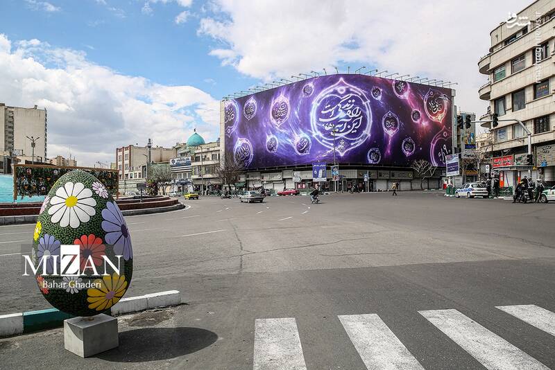 عکس/ خیابانهای خلوت تهران در اولین روز بهار