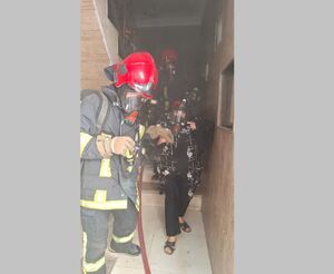 ۱۷ مسافر از آتش‌سوزی یک هتل آپارتمان در مشهد نجات یافتند