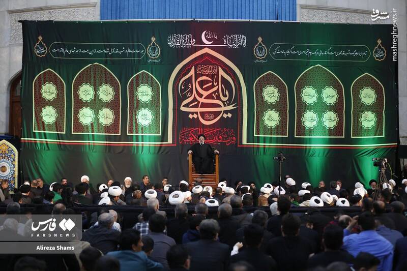 عکس/ مراسم شب قدر در حرم امام با حضور رئیسی