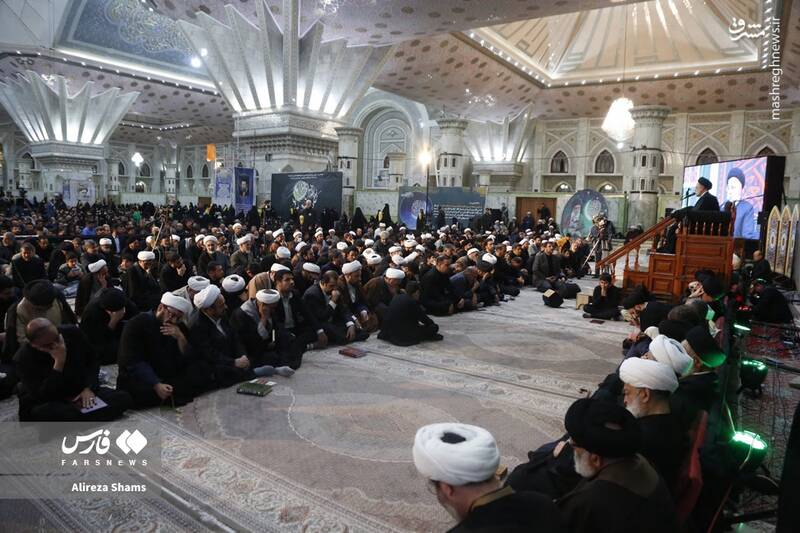 عکس/ مراسم شب قدر در حرم امام با حضور رئیسی
