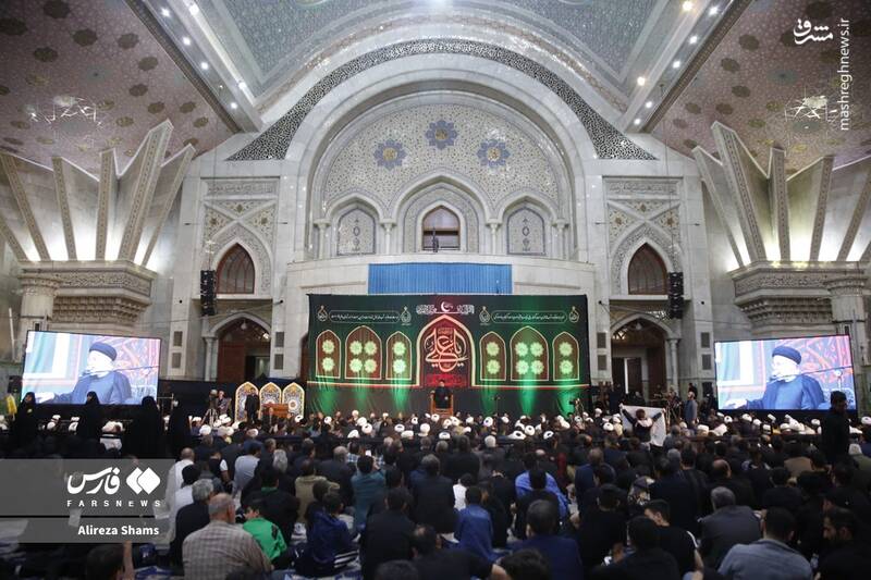 عکس/ مراسم شب قدر در حرم امام با حضور رئیسی