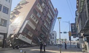 پخش زندهٔ تلویزیون تایوان هنگام زلزله