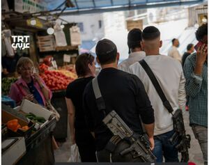 هجوم اسرائیلی‌های هراسان به فروشگاه‌های مواد غذایی