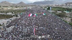 فیلم/ راهپیمایی میلیونی در پایتخت یمن در حمایت از غزه