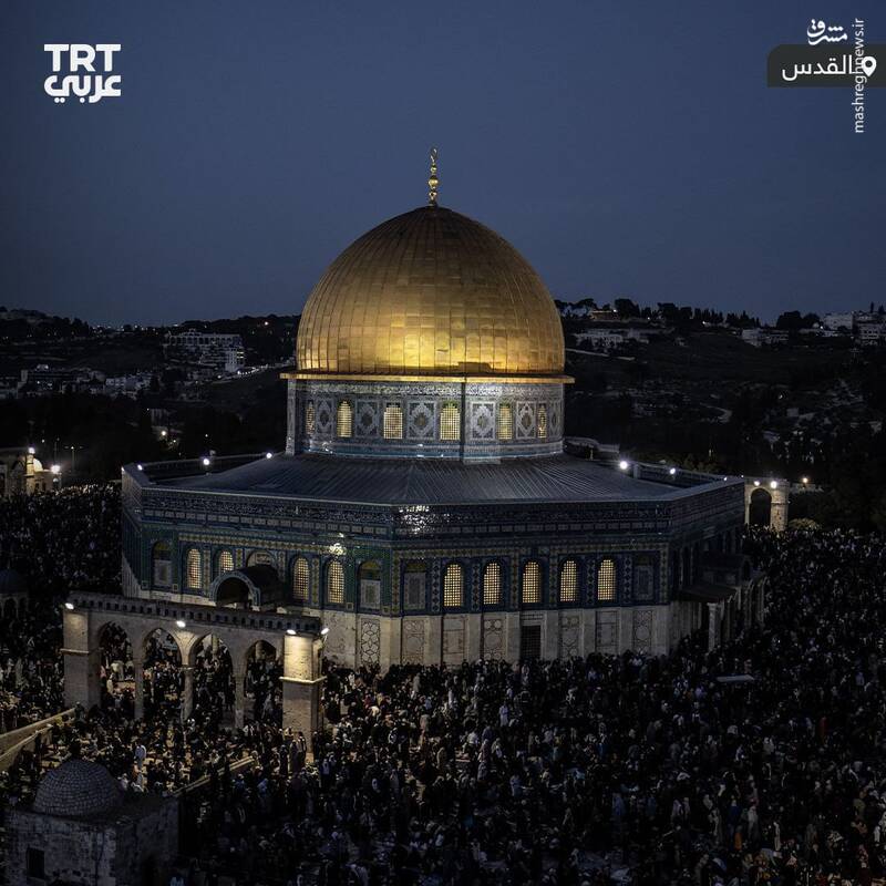مراسم شب قدر در مسجد الاقصی+ عکس