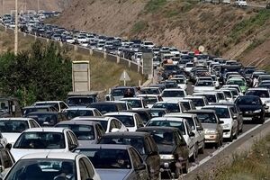 ترافیک سنگین جاده چالوس در تعطیلات عید فطر