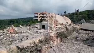 فیلم/ بمباران شهرک الضهیره در جنوب لبنان