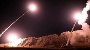 لحظه شلیک موشک‌های ایران به سمت سرزمین‌های اشغالی