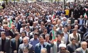 فیلم/ تجمع مردم کردستان در حمایت از عملیات سپاه علیه صهیونیست‌ها