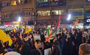 تجمع مردم اهواز در حمایت از عملیات "وعده صادق"