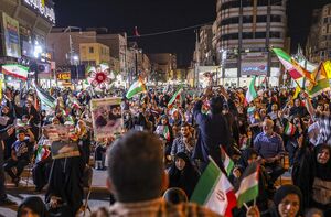 تجمع مردم اهواز در حمایت از عملیات "وعده صادق"
