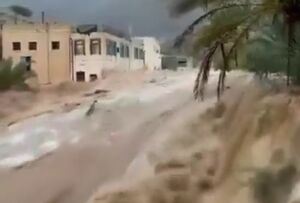 سیل وحشتناک در عمان