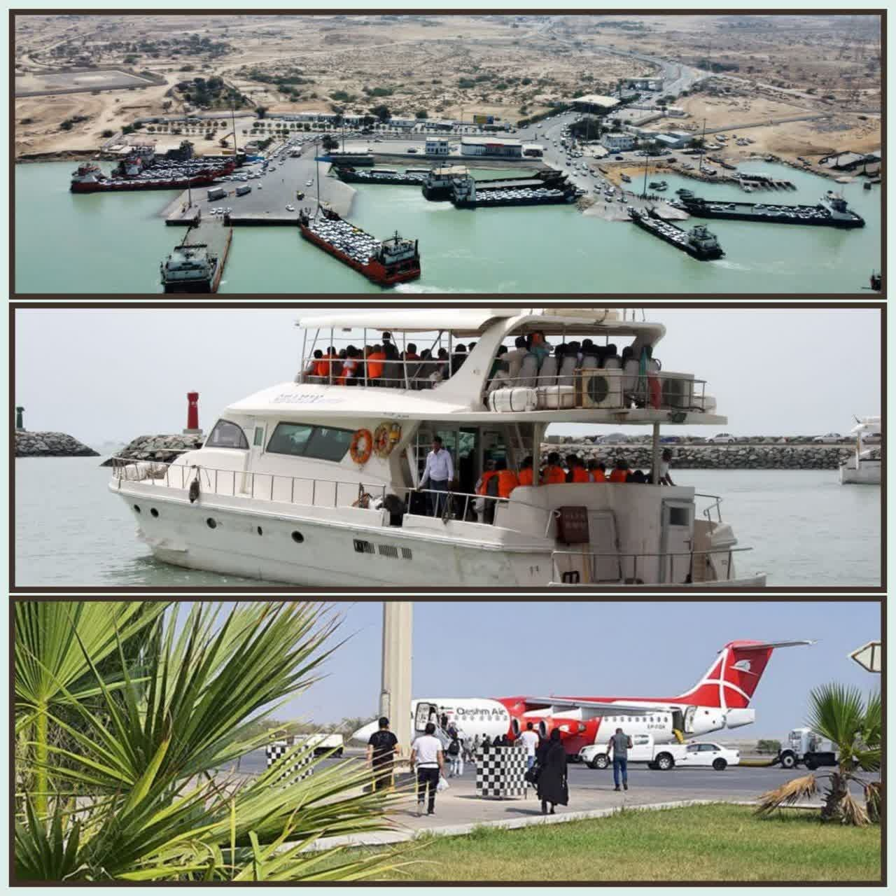 سفر میلیونی گردشگران و ترافیک سنگین یک ماهه در آسمان، زمین و دریای قشم