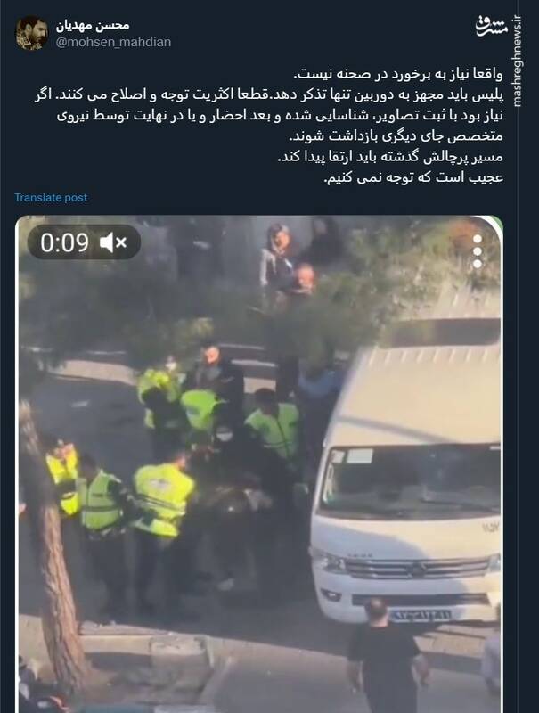 در موضوع گشت ارشاد نیازی به برخورد در صحنه نیست