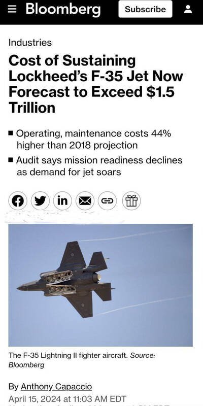 هزینه های تریلیون دلاری پروژه جنگنده های F-۳۵ لاکهید