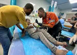 گریه‌های پزشک اردنی برای مجروحان فلسطینی