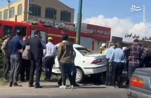 فیلم/ تصادف مرگبار با تیر برق