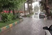 فیلم/ بارش شدید باران و تگرگ در زاهدان