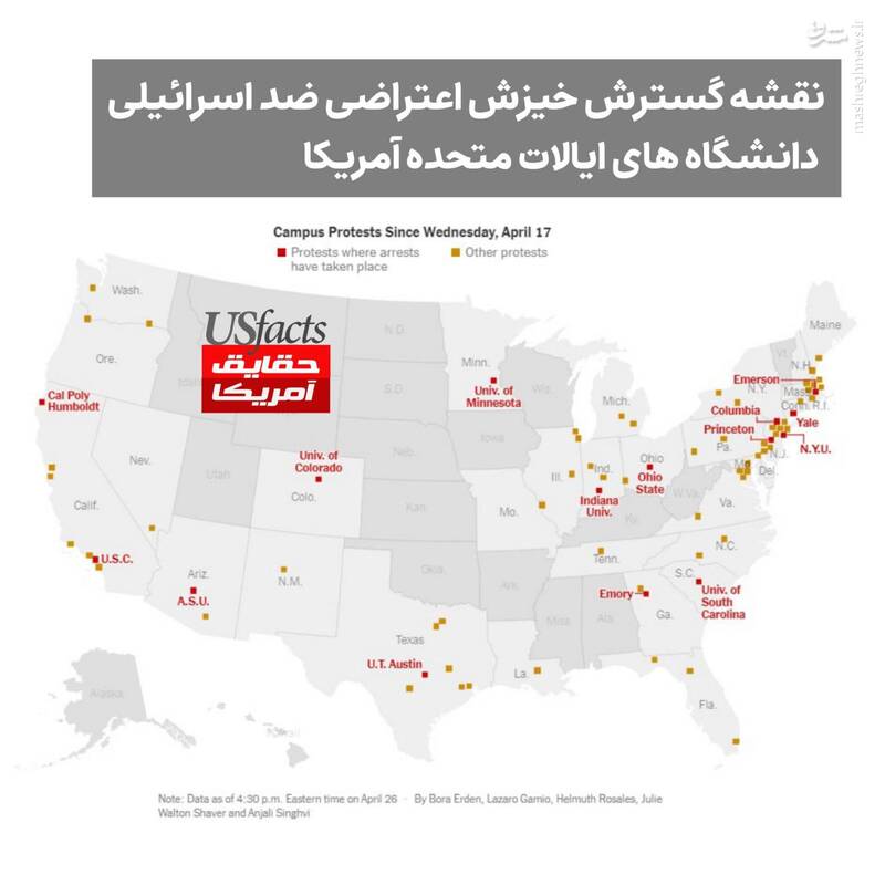 آخرین وضعیت خیزش ضداسرائیلی دانشگاههای آمریکا