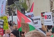 فیلم/ فریاد "غزه غزه" در راهپیمایی حامیان فلسطین در لندن